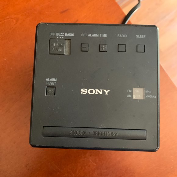 SONY Digital Dual Alarm Clock AM/FM Radio Model ICF-C1T Black Tested Working - Picture 2 of 6